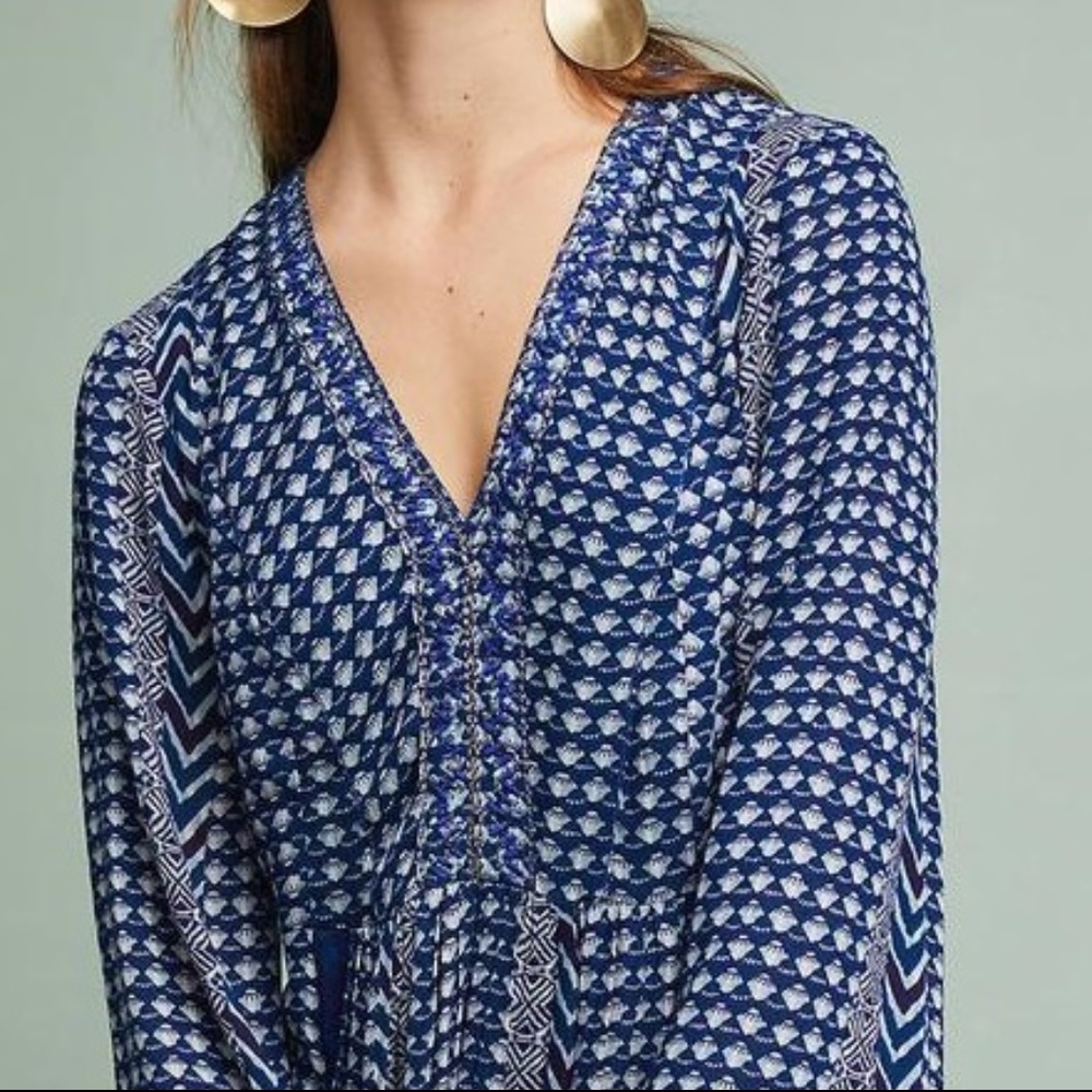 Anthropologie Sierra Embroidered Shift Dress - Picture 3 of 3